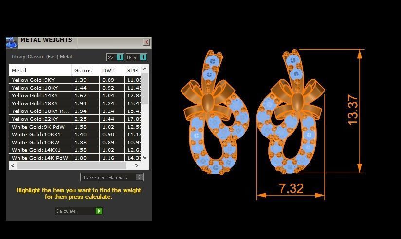 Women Earrings Pendants Sets 3dm STL OBJ FBX Renders Details 3D print model_8