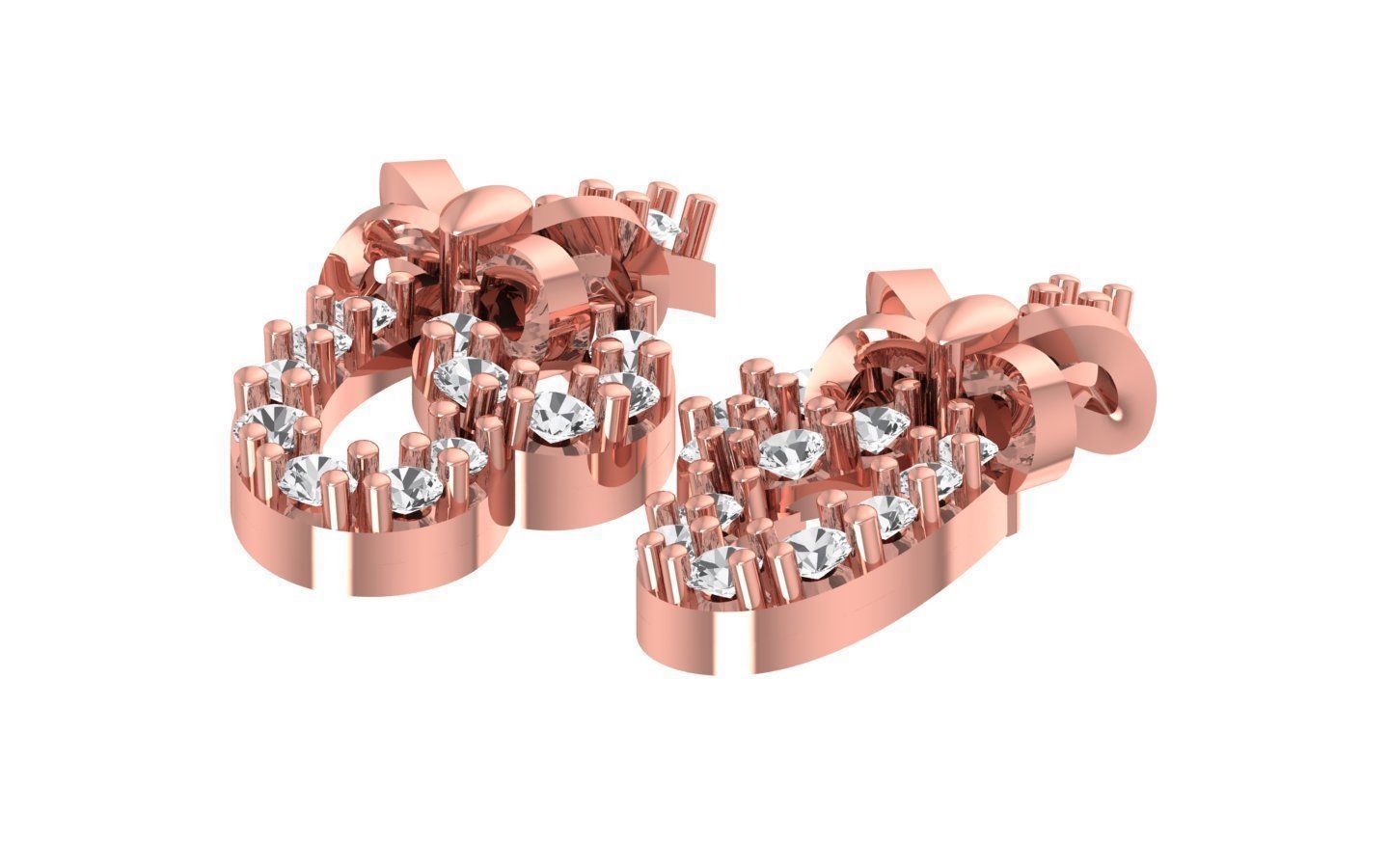 Women Earrings Pendants Sets 3dm STL OBJ FBX Renders Details 3D print model_4