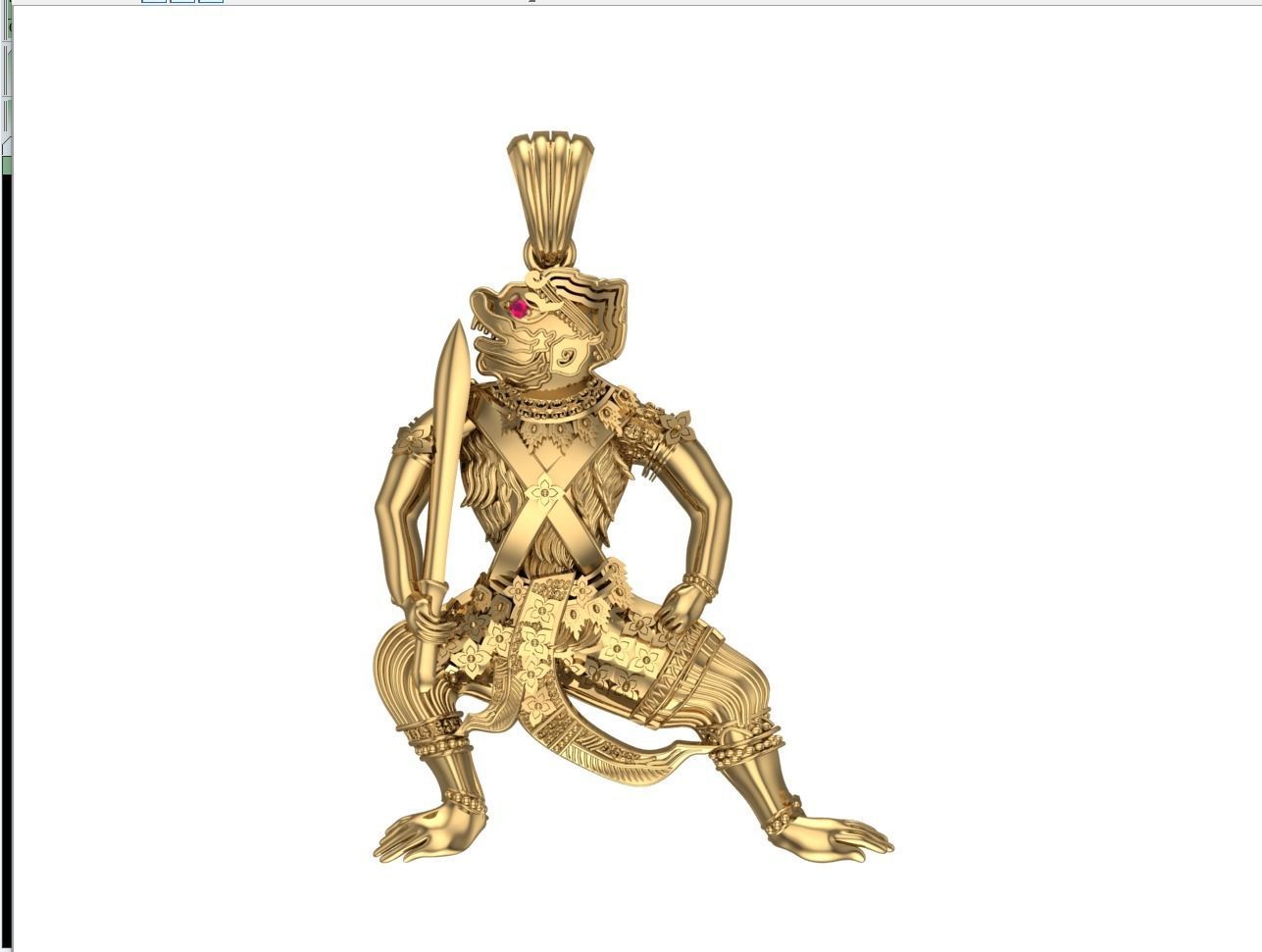 Hanuman King 3D print model_1