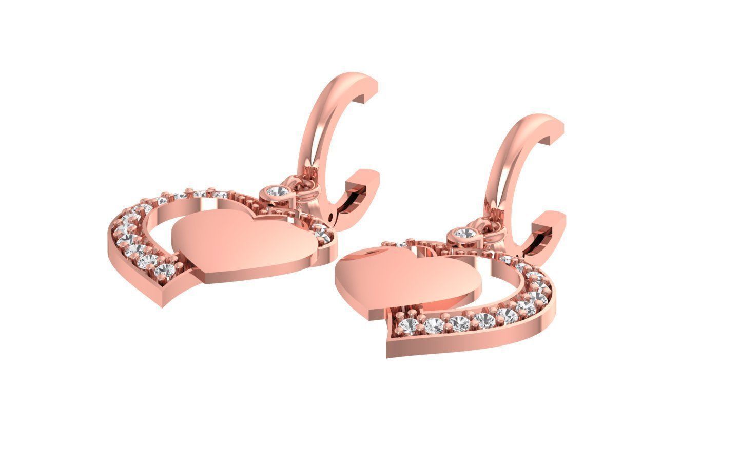 Women Earrings Pendants Sets 3dm STL OBJ FBX Renders Details 3D print model_3