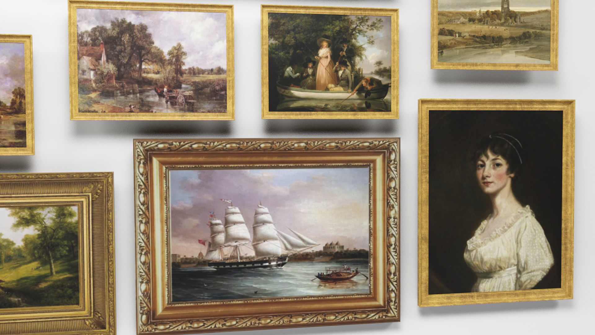 Old paintings Low-poly 3D model_6