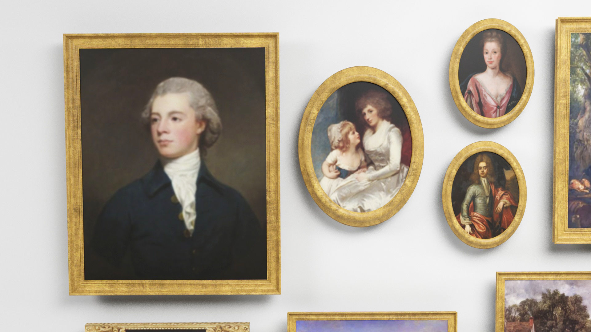 Old paintings Low-poly 3D model_7