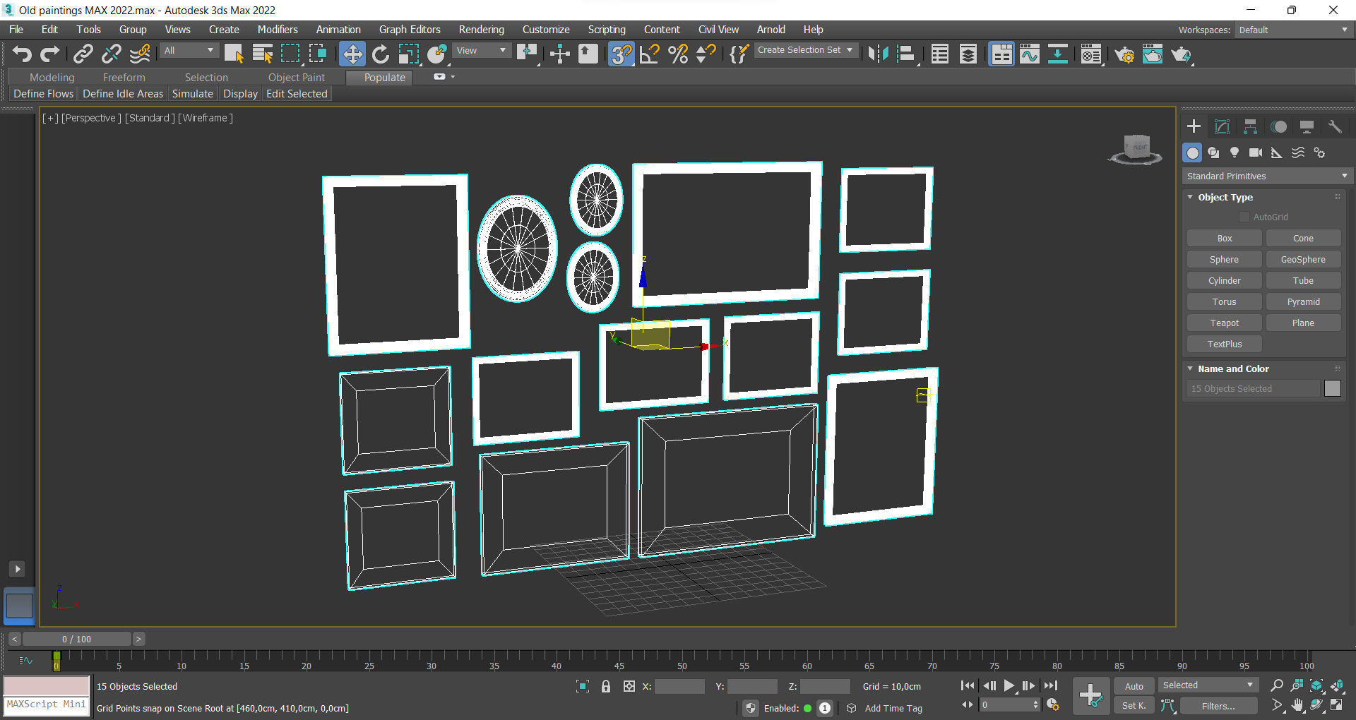 Old paintings Low-poly 3D model_10