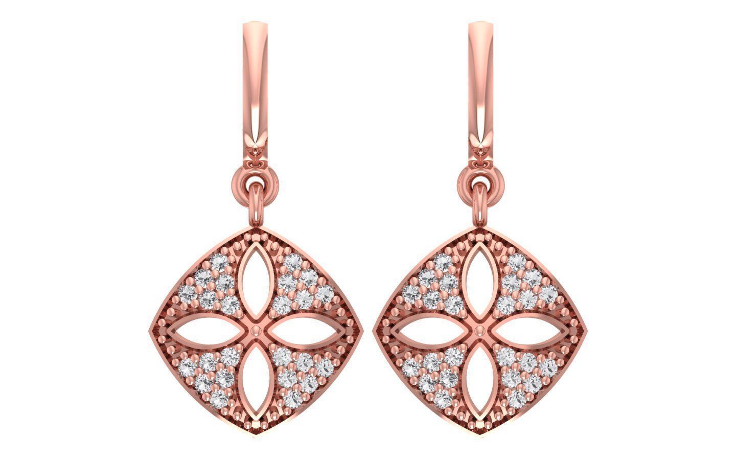 Women Earrings Pendants Sets 3dm STL OBJ FBX Renders Details 3D print model_2