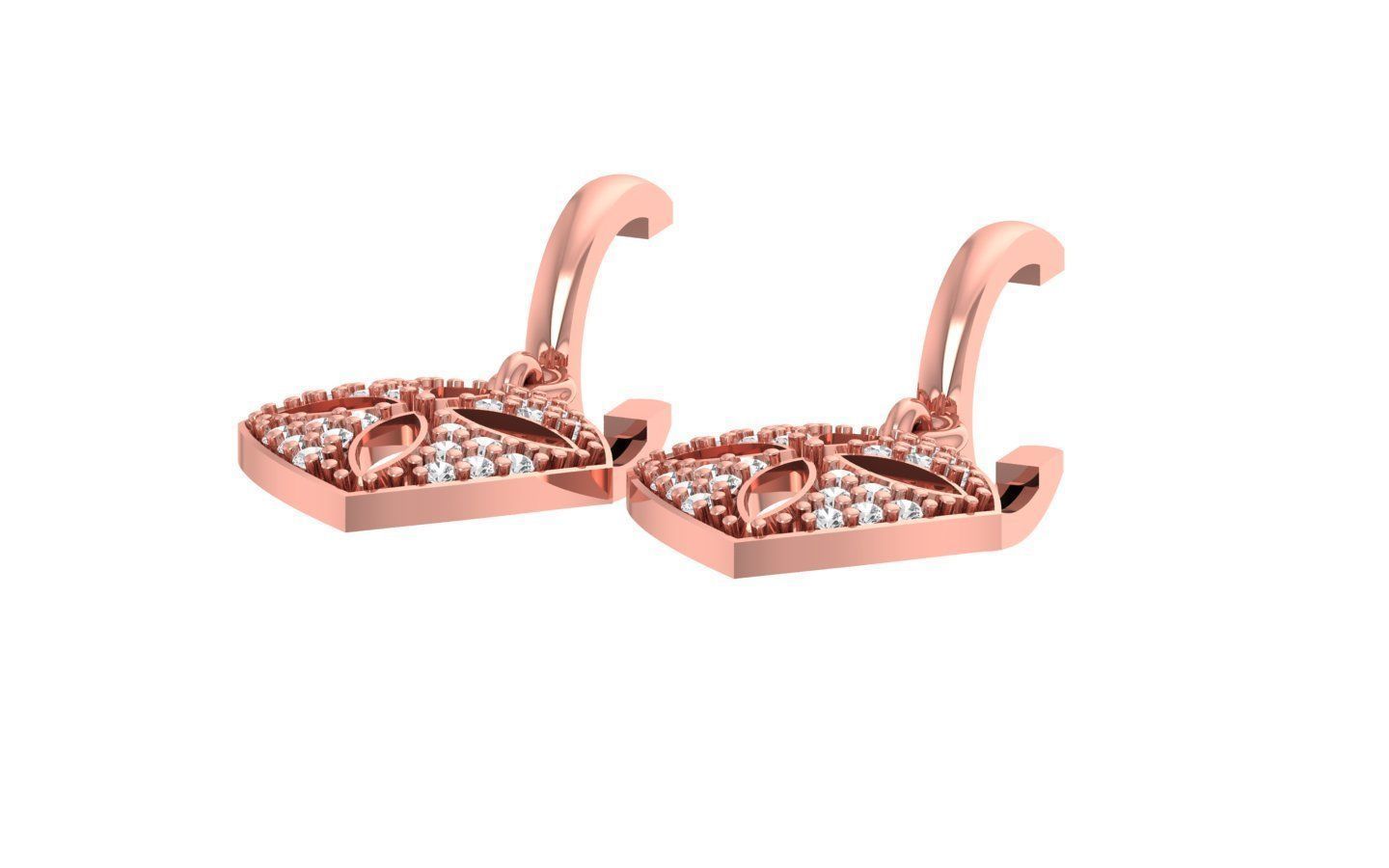 Women Earrings Pendants Sets 3dm STL OBJ FBX Renders Details 3D print model_4