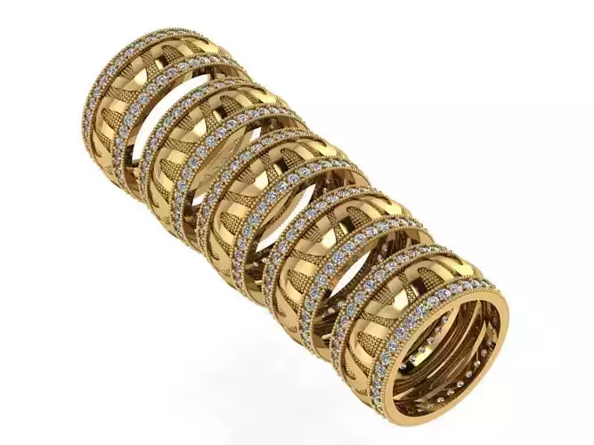 Ring432 gold ring set with diamonds