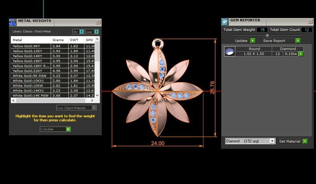 Women Earrings Pendants Sets 3dm STL OBJ FBX Renders Details 3D print model_8