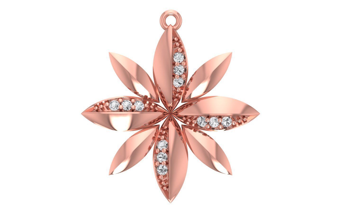 Women Earrings Pendants Sets 3dm STL OBJ FBX Renders Details 3D print model_5