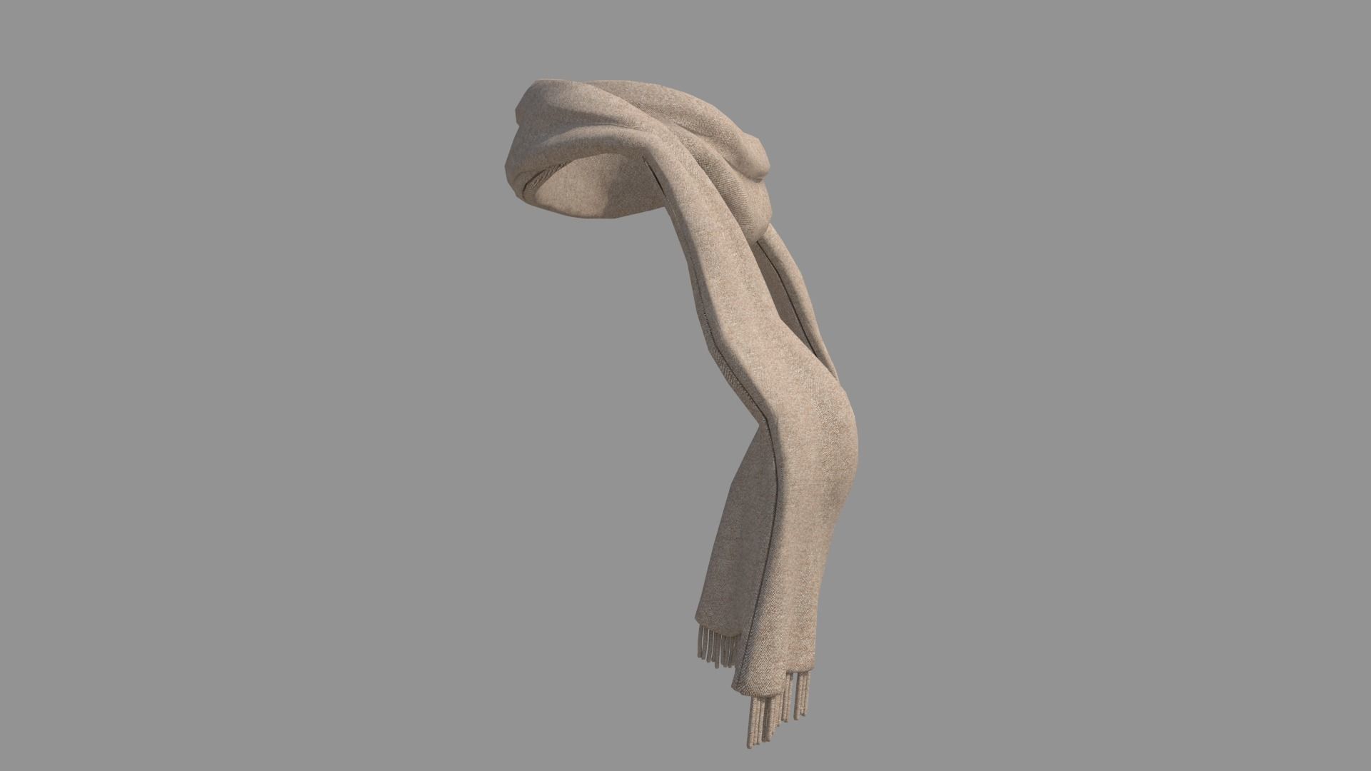 Scarf hat 3D model_4