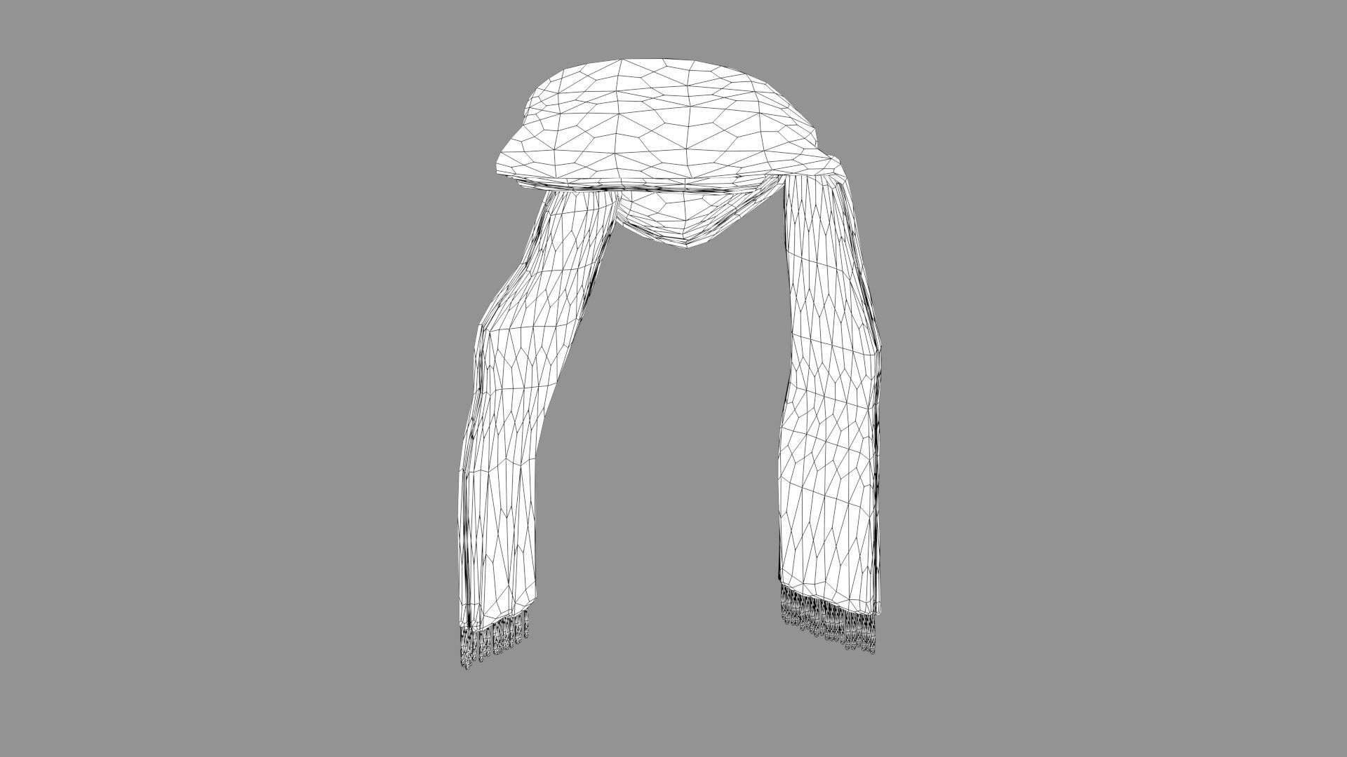 Scarf hat 3D model_9