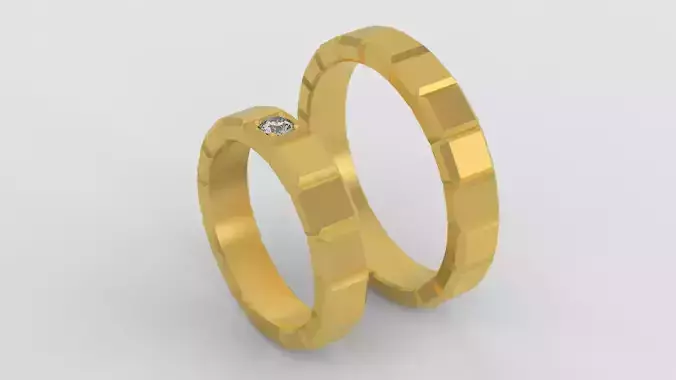 Cube rings 3d print mocel C02