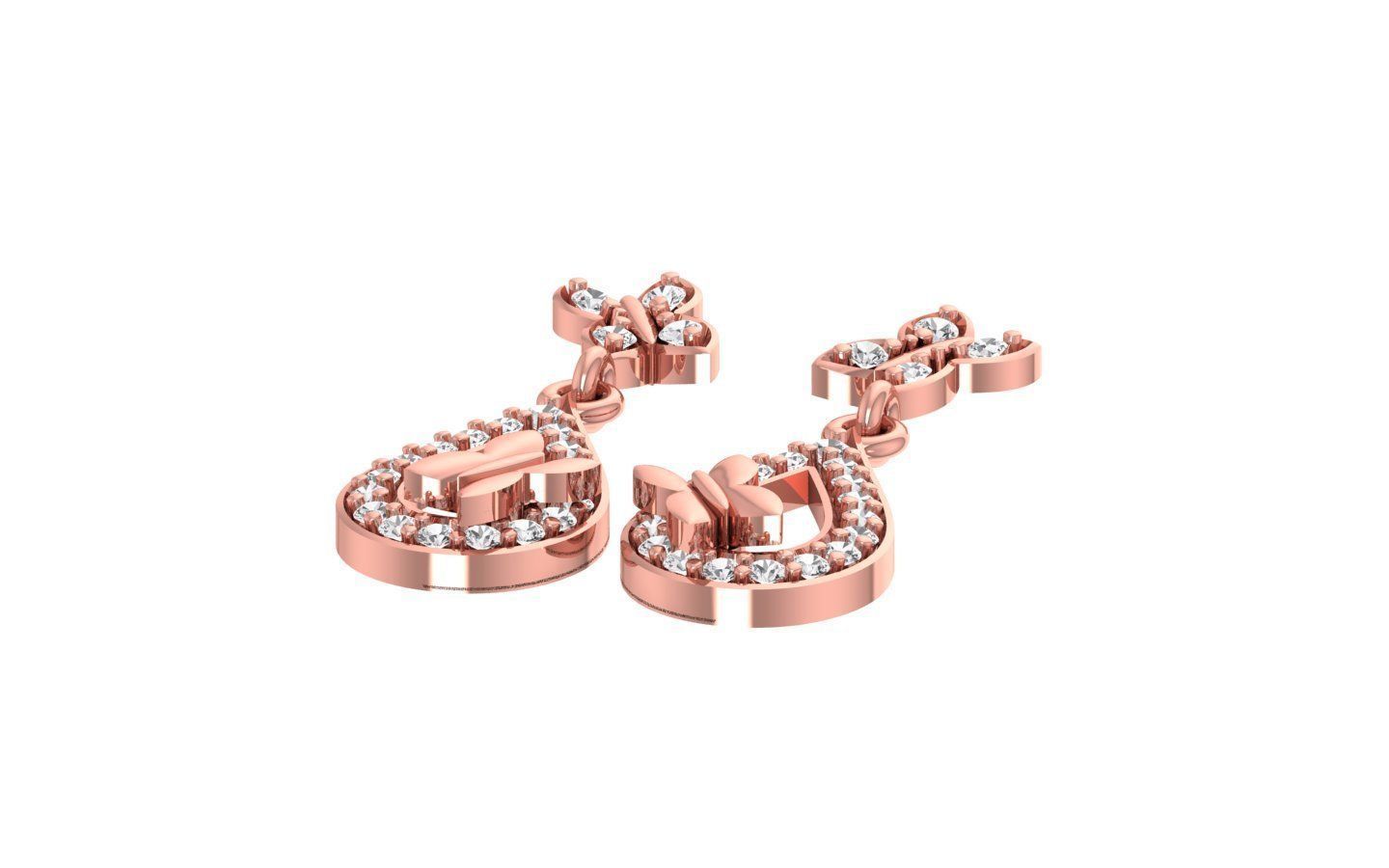 Women Earrings Pendants Sets 3dm STL OBJ FBX Renders Details 3D print model_4