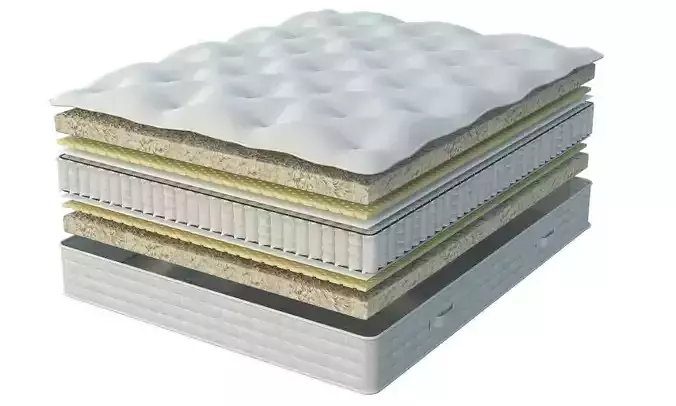 Mattresses with layers 3D model