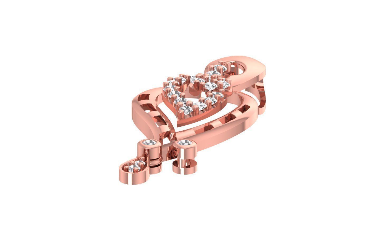 Women Earrings Pendants Sets 3dm STL OBJ FBX Renders Details 3D print model_5