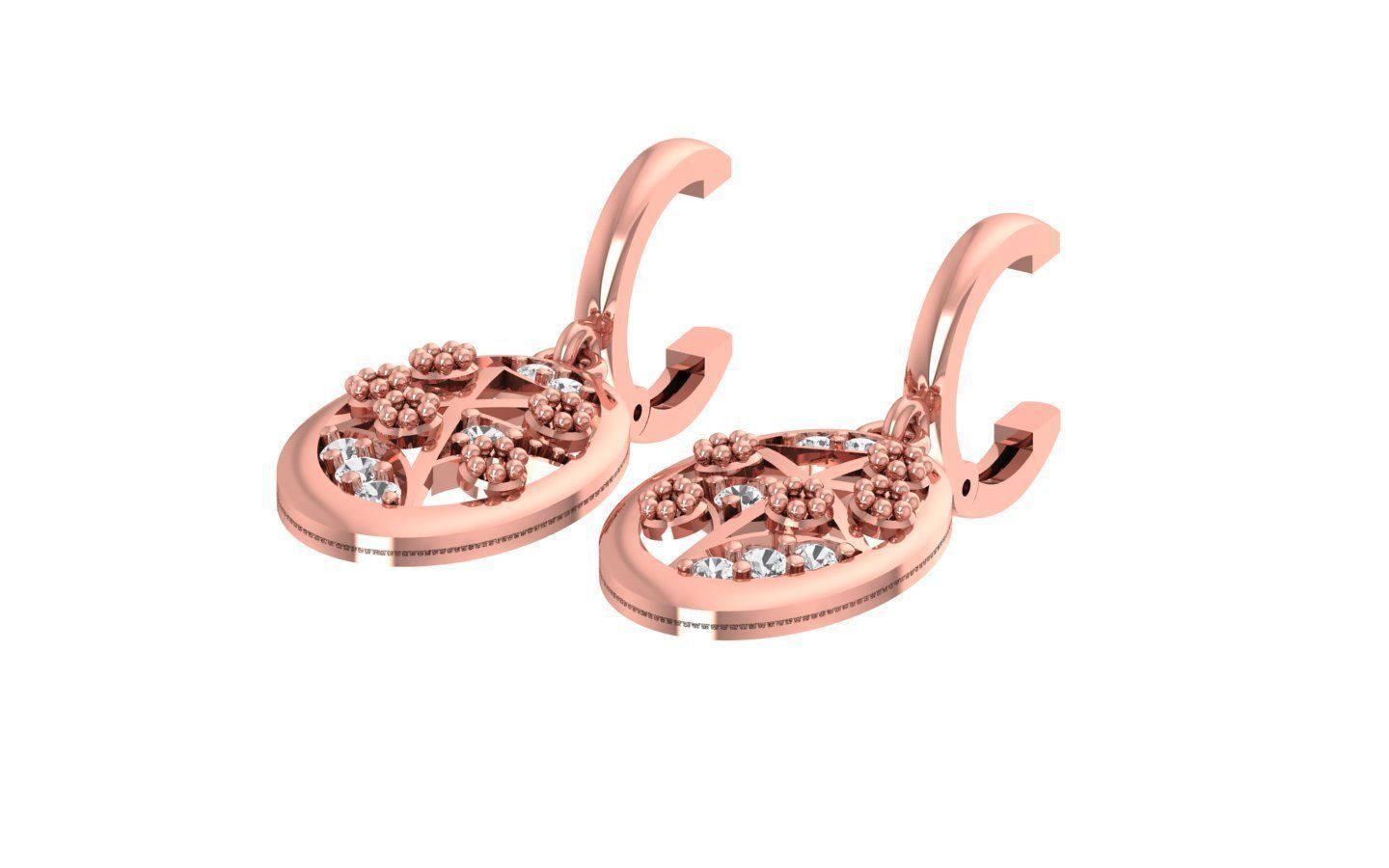 Women Earrings Pendants Sets 3dm STL OBJ FBX Renders Details 3D print model_6