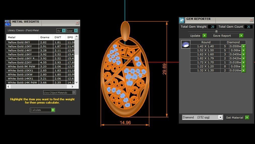 Women Earrings Pendants Sets 3dm STL OBJ FBX Renders Details 3D print model_7