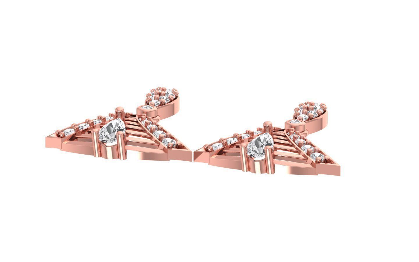 Women Earrings Pendants Sets 3dm STL OBJ FBX Renders Details 3D print model_4