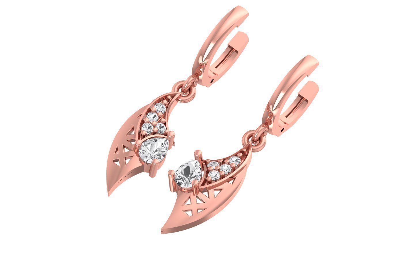 Women Earrings Pendants Sets 3dm STL OBJ FBX Renders Details 3D print model_3