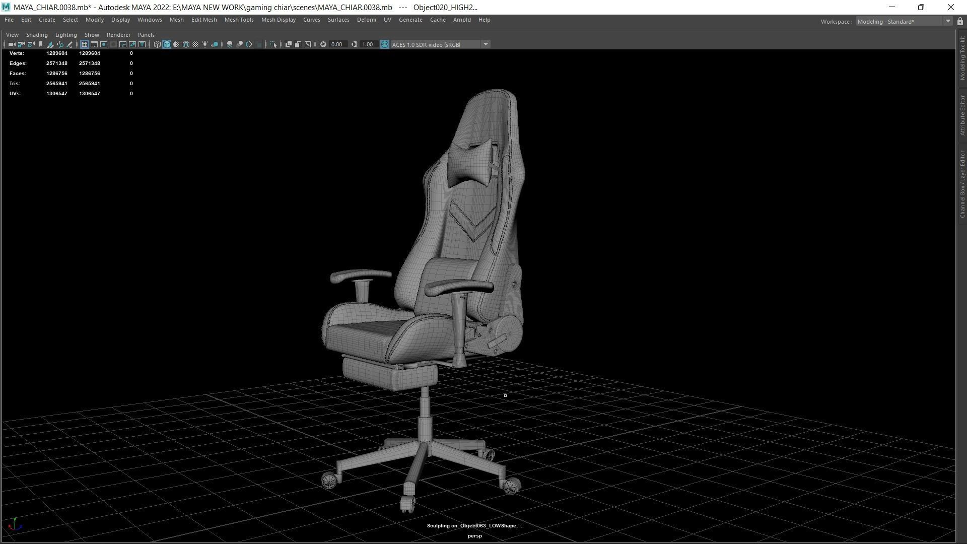 Gaming Chair 3D model 3D model_8