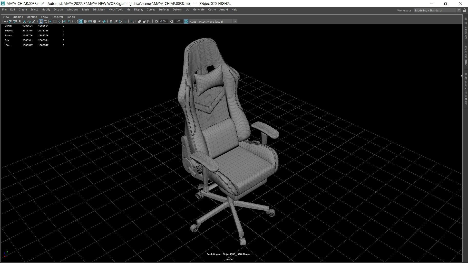 Gaming Chair 3D model 3D model_6
