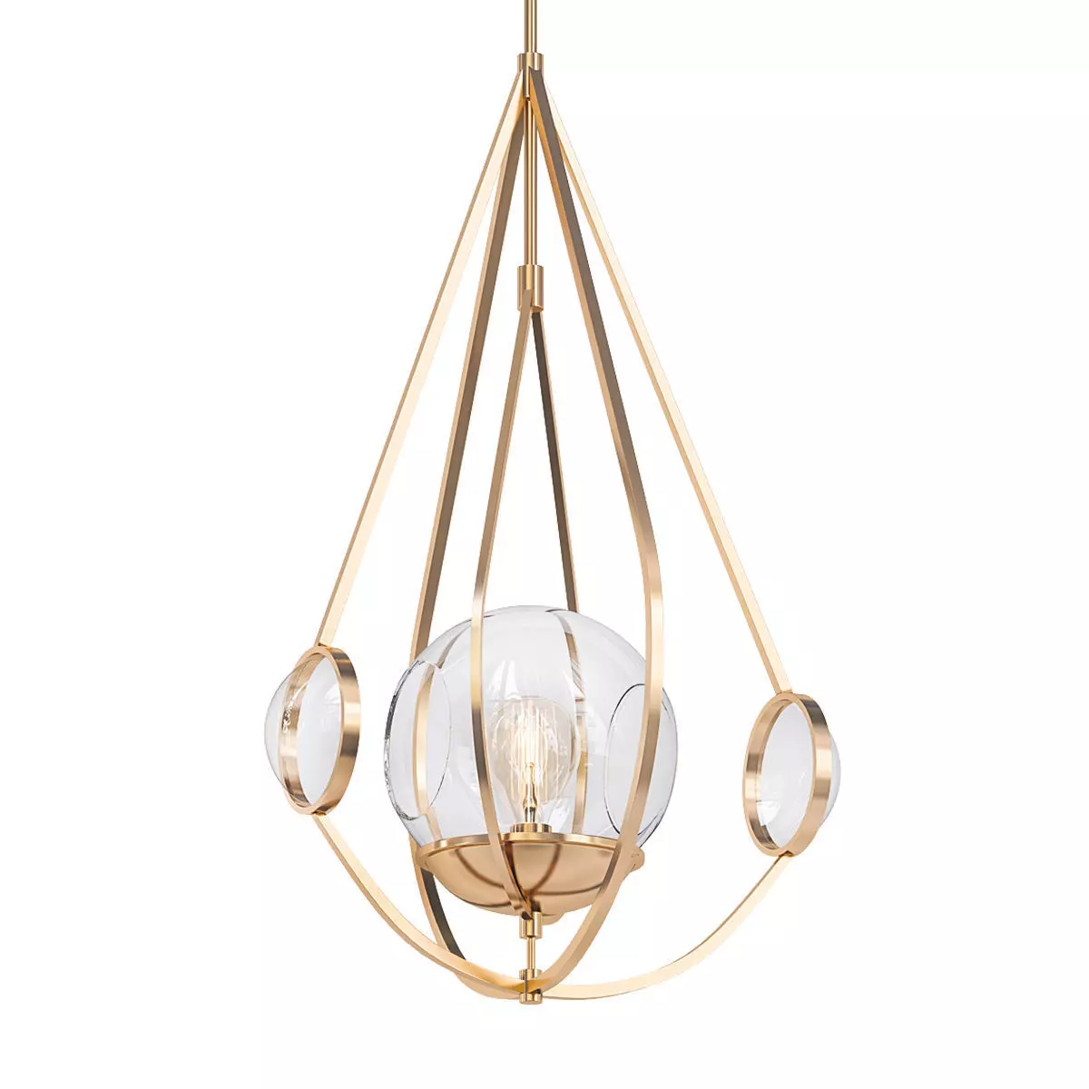 Golden Tear Drop 3D model_0