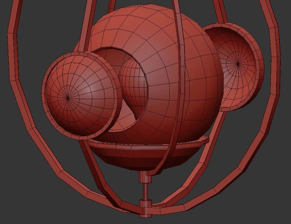 Golden Tear Drop 3D model_2