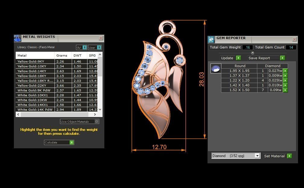 Women Earrings Pendants Sets 3dm STL OBJ FBX Renders Details 3D print model_7
