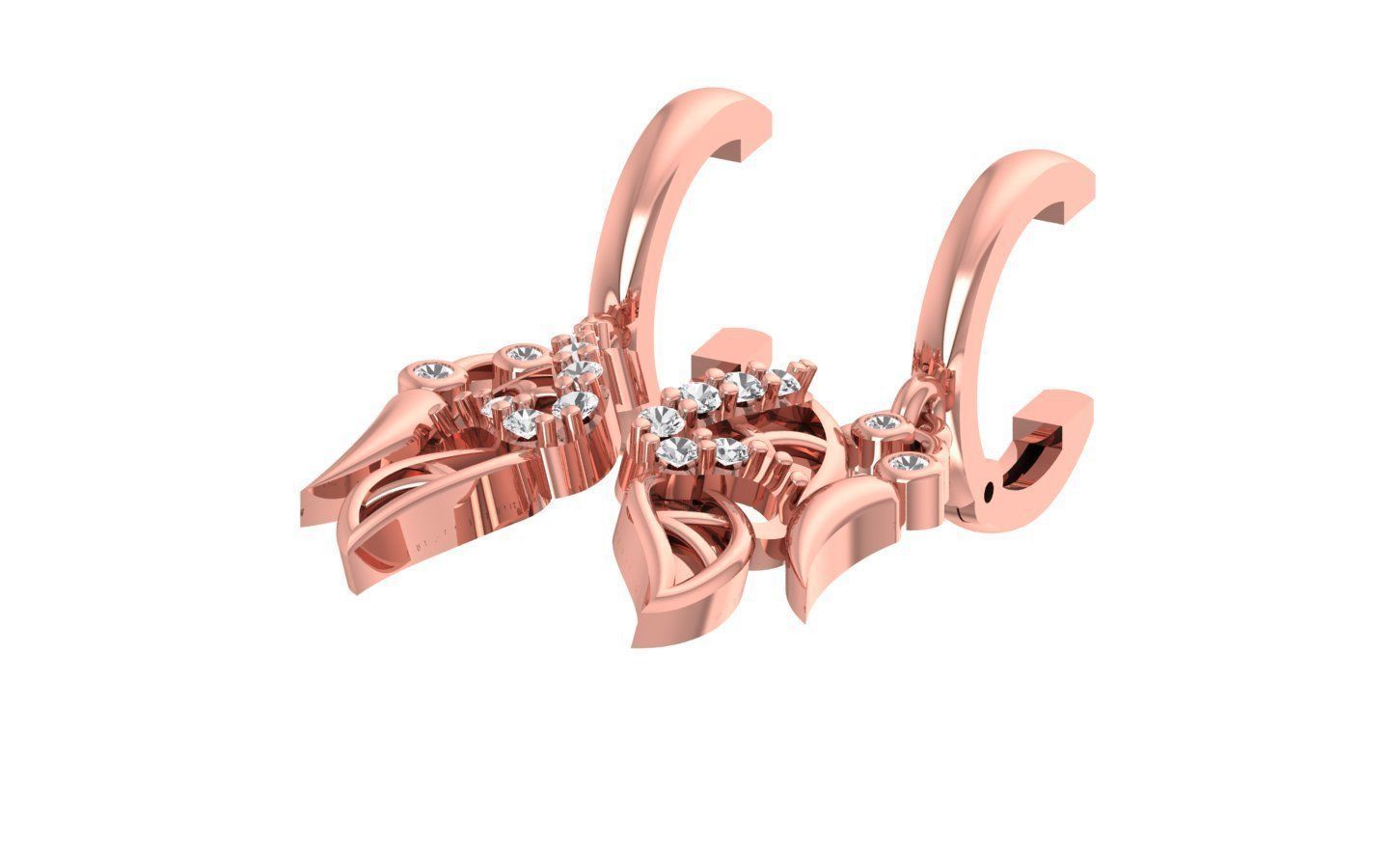 Women Earrings Pendants Sets 3dm STL OBJ FBX Renders Details 3D print model_2