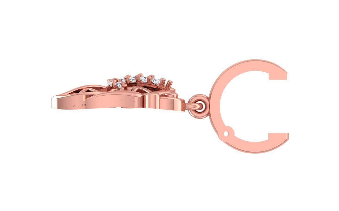 Women Earrings Pendants Sets 3dm STL OBJ FBX Renders Details 3D print model_6