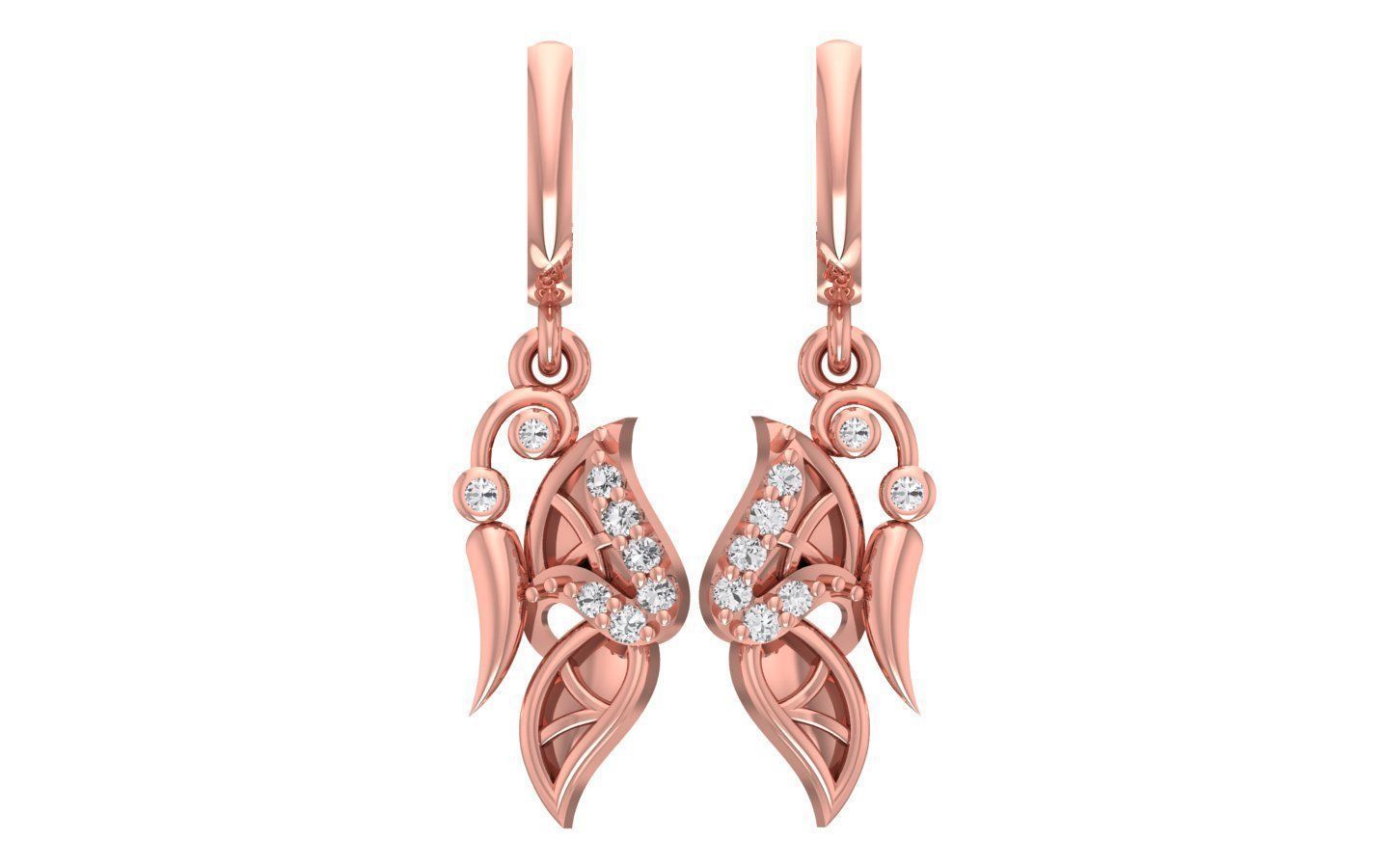 Women Earrings Pendants Sets 3dm STL OBJ FBX Renders Details 3D print model_5