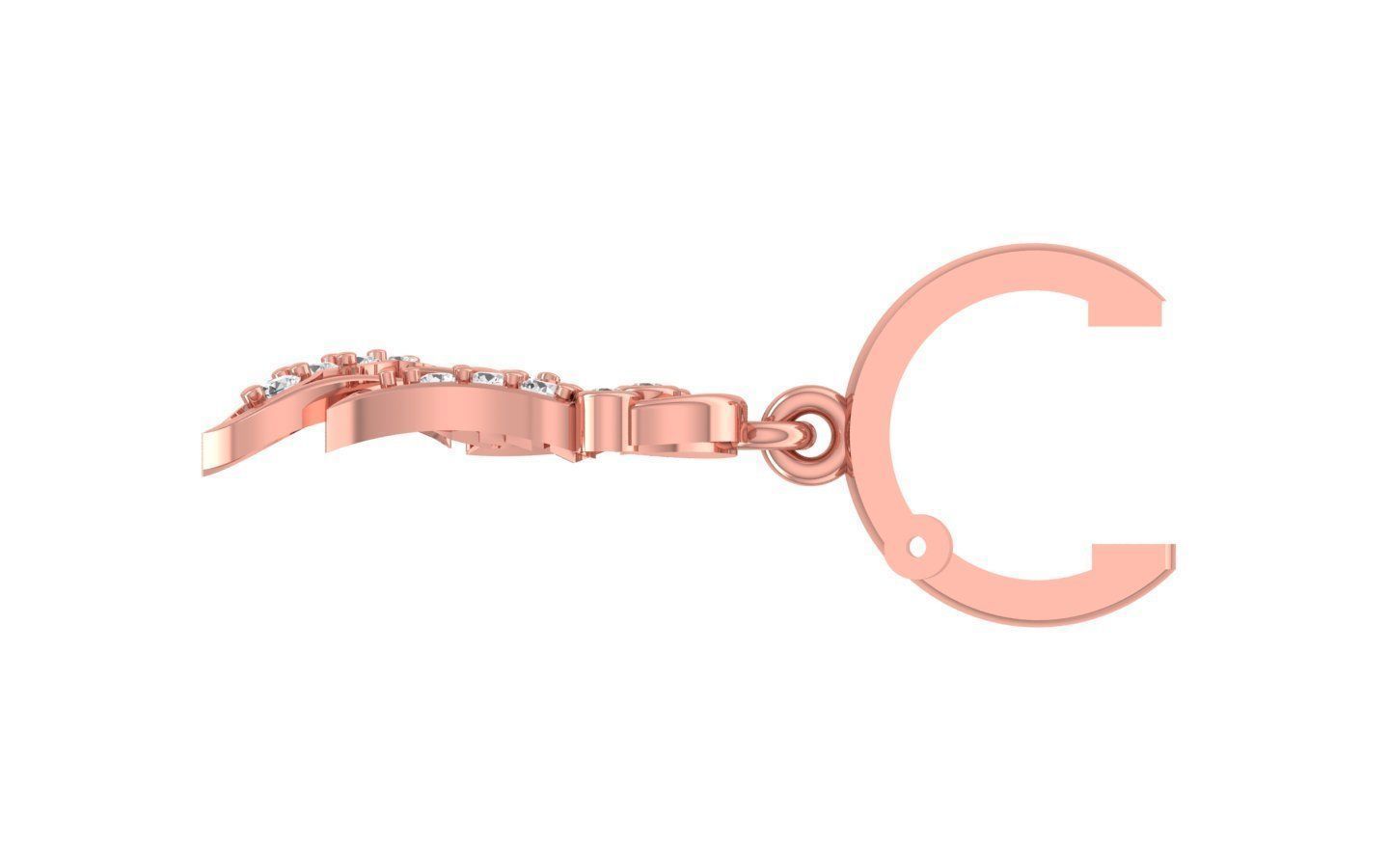 Women Earrings Pendants Sets 3dm STL OBJ FBX Renders Details 3D print model_5