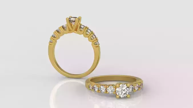 Engagement Ring 3d model C05
