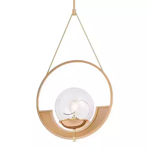 Medallion gold circle pendant light