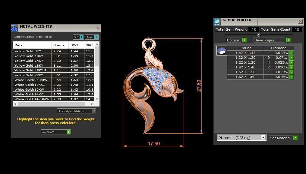 Women Earrings Pendants Sets 3dm STL OBJ FBX Renders Details 3D print model_7