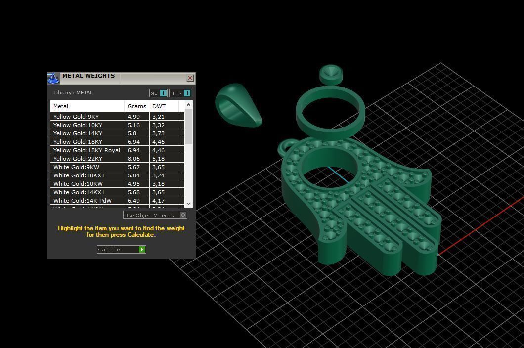 Ring and Earrings Diamond jewelry set 3d print model C06 3D print model_25