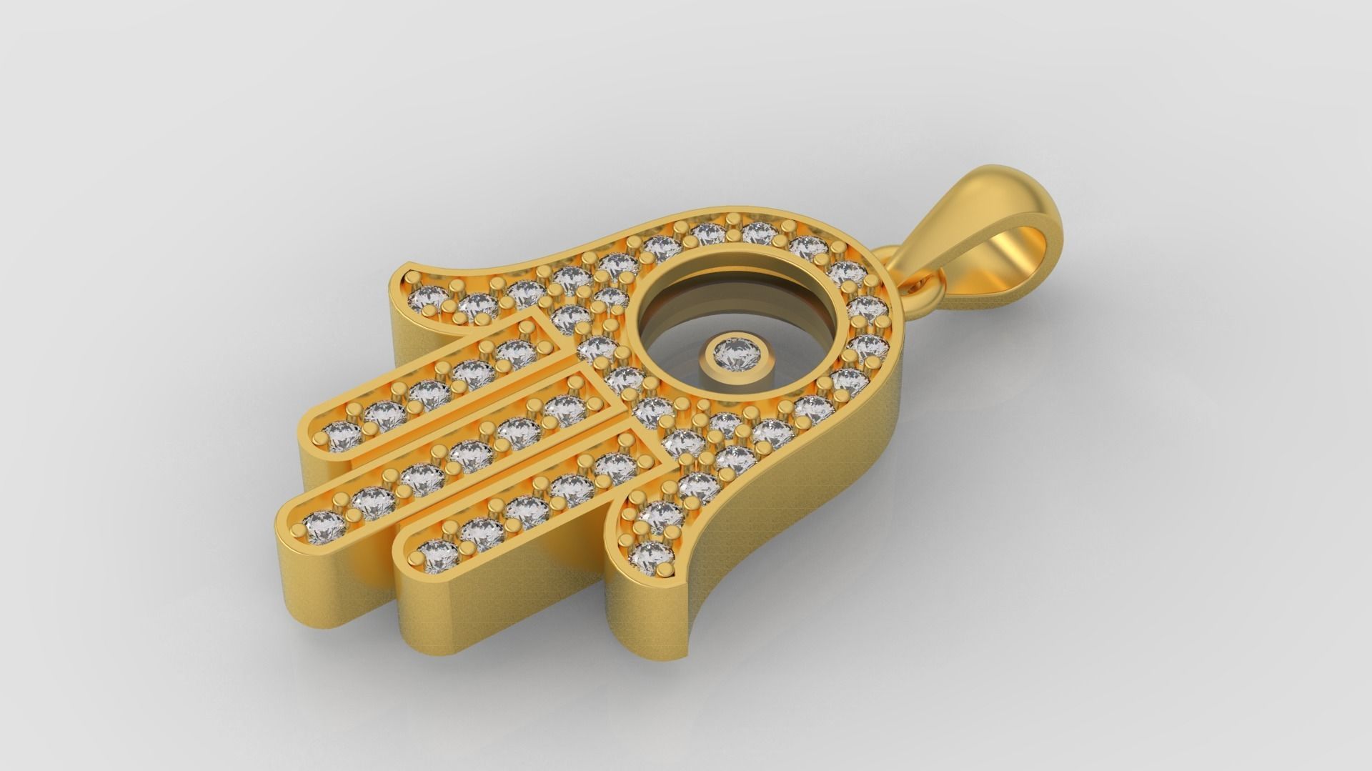 Ring and Earrings Diamond jewelry set 3d print model C06 3D print model_26