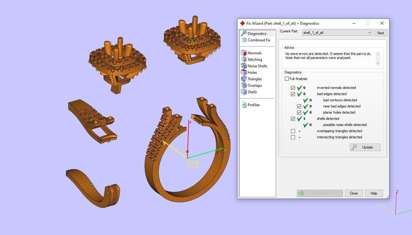 Ring and Earrings Diamond jewelry set 3d print model C06 3D print model_8
