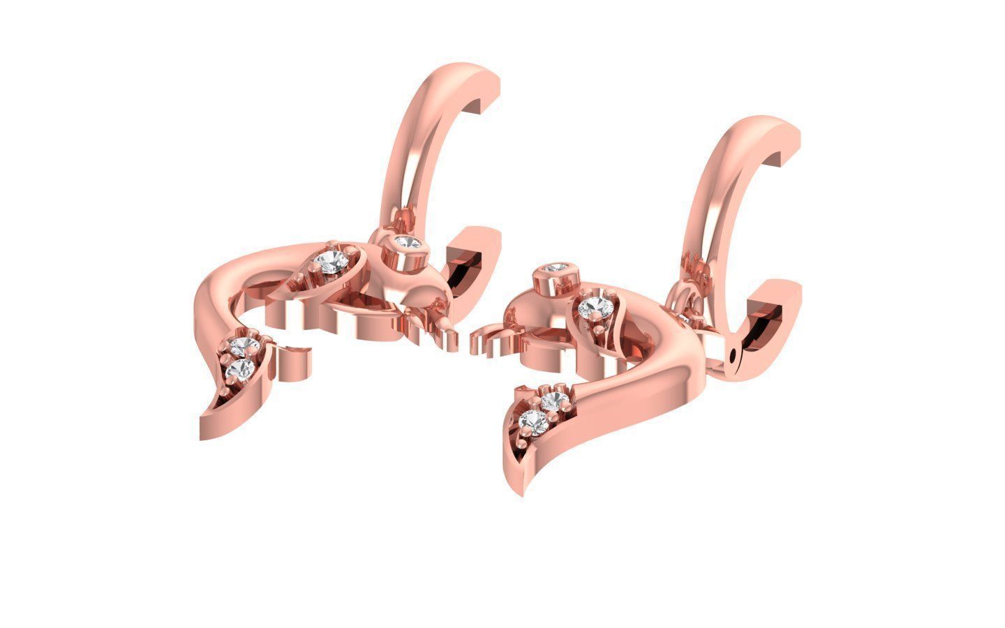 Women Earrings Pendants Sets 3dm STL OBJ FBX Renders Details 3D print model_3