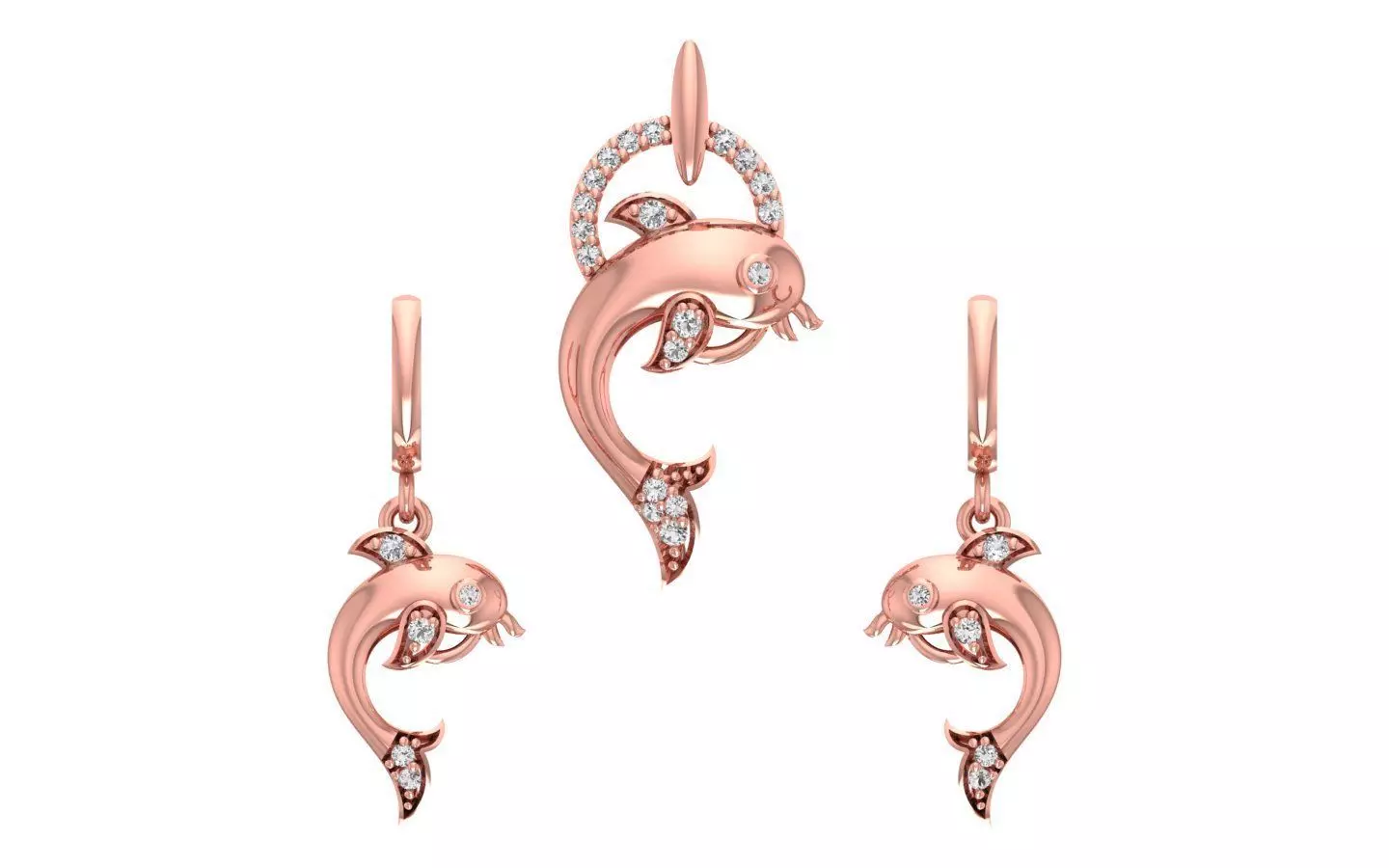 Women Earrings Pendants Sets 3dm STL OBJ FBX Renders Details 3D print model_0