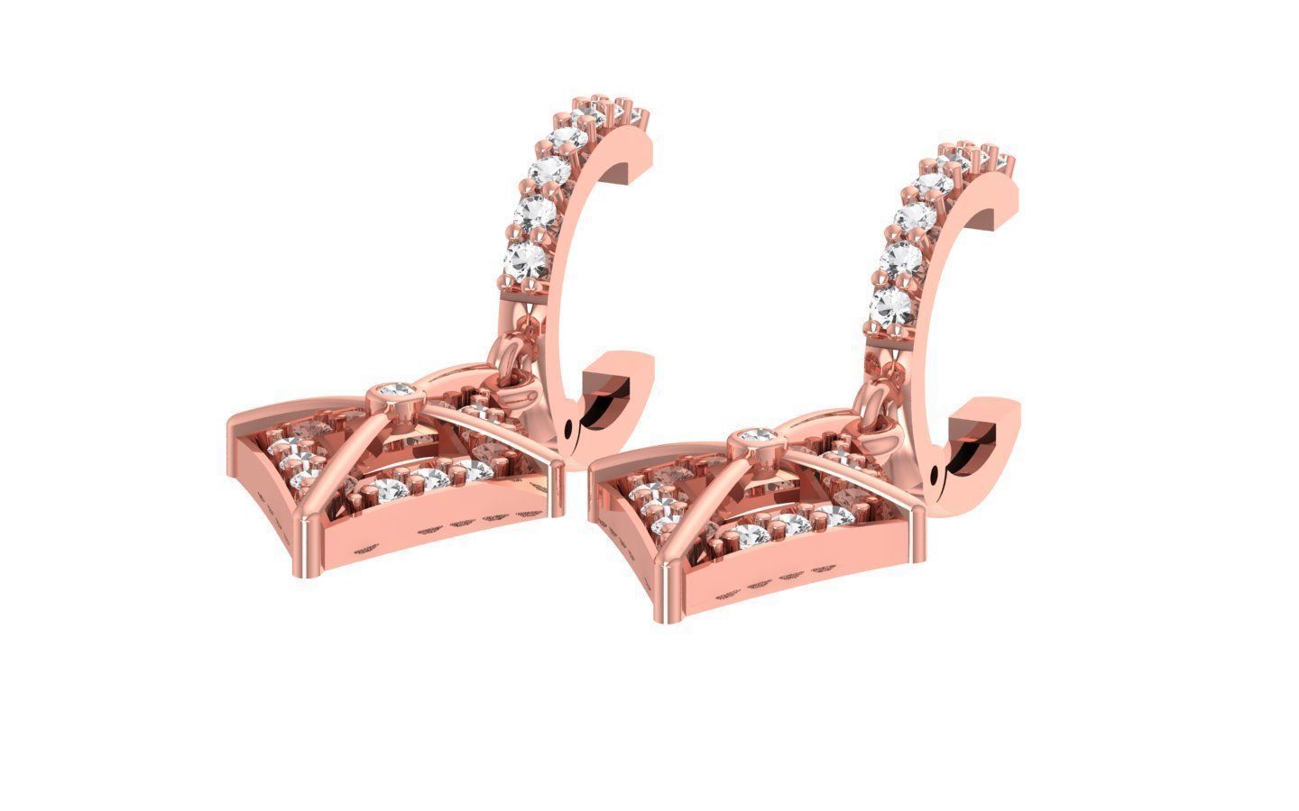 Women Earrings Pendants Sets 3dm STL OBJ FBX Renders Details 3D print model_6