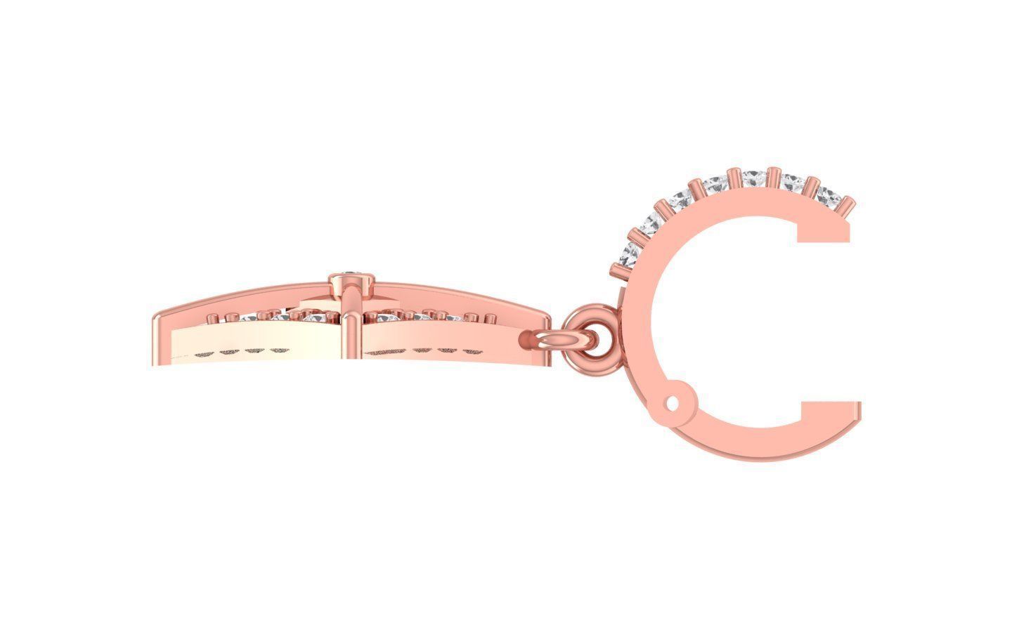 Women Earrings Pendants Sets 3dm STL OBJ FBX Renders Details 3D print model_5