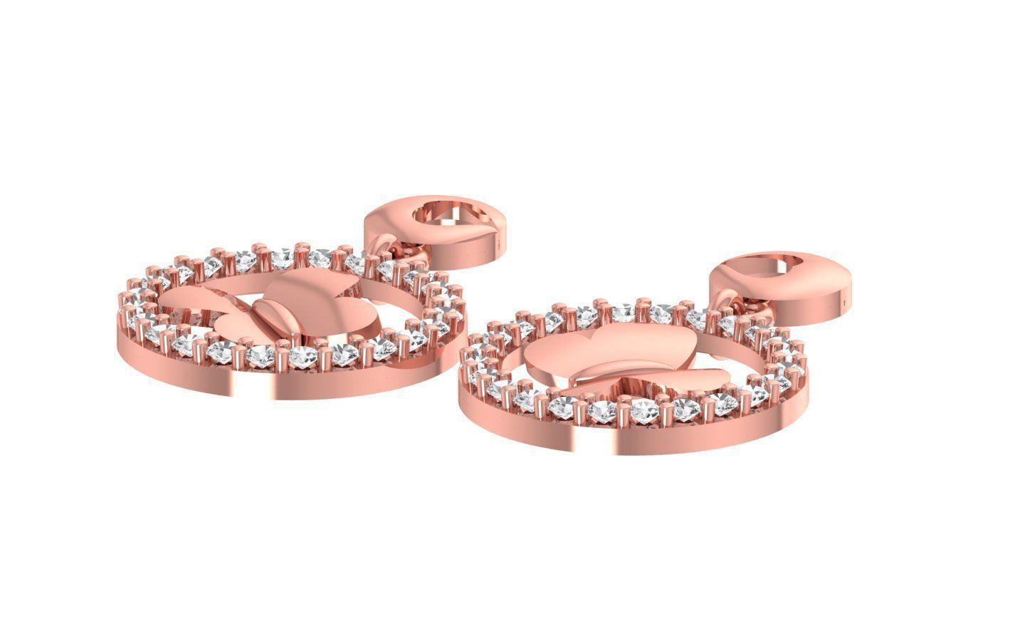 Women Earrings Pendants Sets 3dm STL OBJ FBX Renders Details 3D print model_6