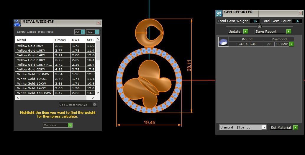 Women Earrings Pendants Sets 3dm STL OBJ FBX Renders Details 3D print model_7