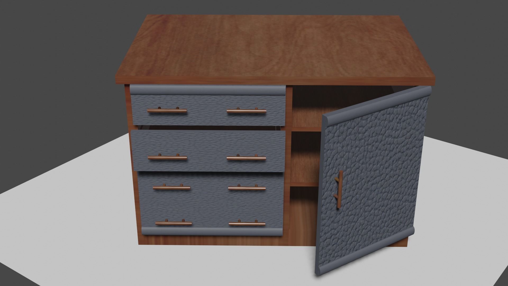 Small Wardrobe 3D model_3