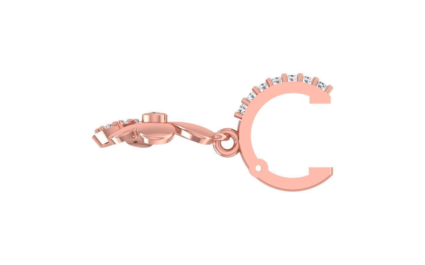 Women Earrings Pendants Sets 3dm STL OBJ FBX Renders Details 3D print model_6