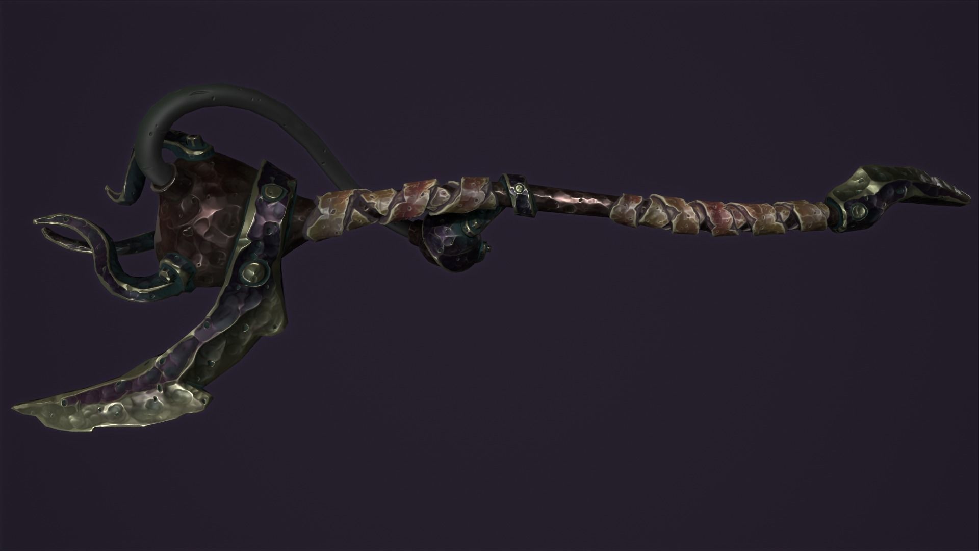 Brute staff Low-poly 3D model_13