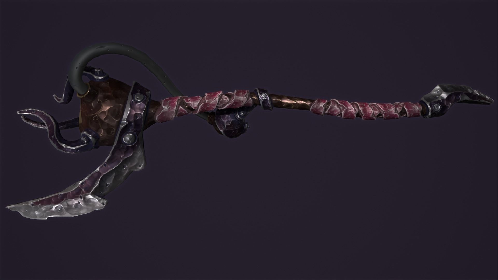 Brute staff Low-poly 3D model_7
