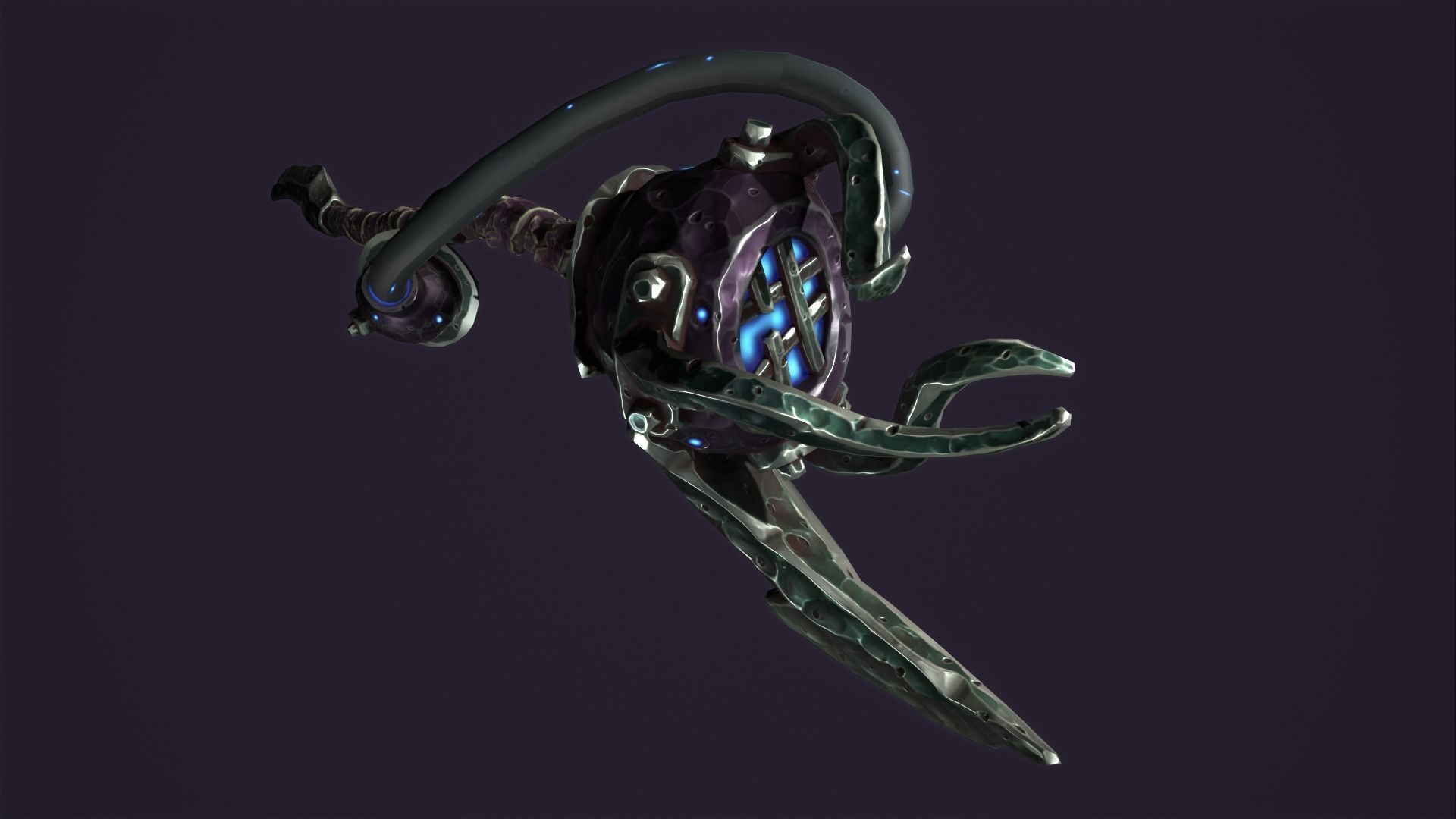 Brute staff Low-poly 3D model_18