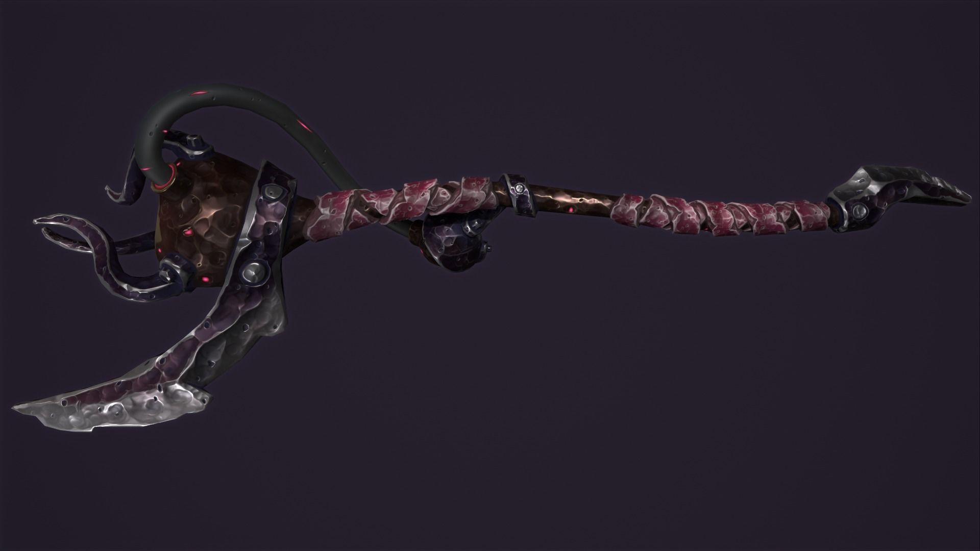 Brute staff Low-poly 3D model_8