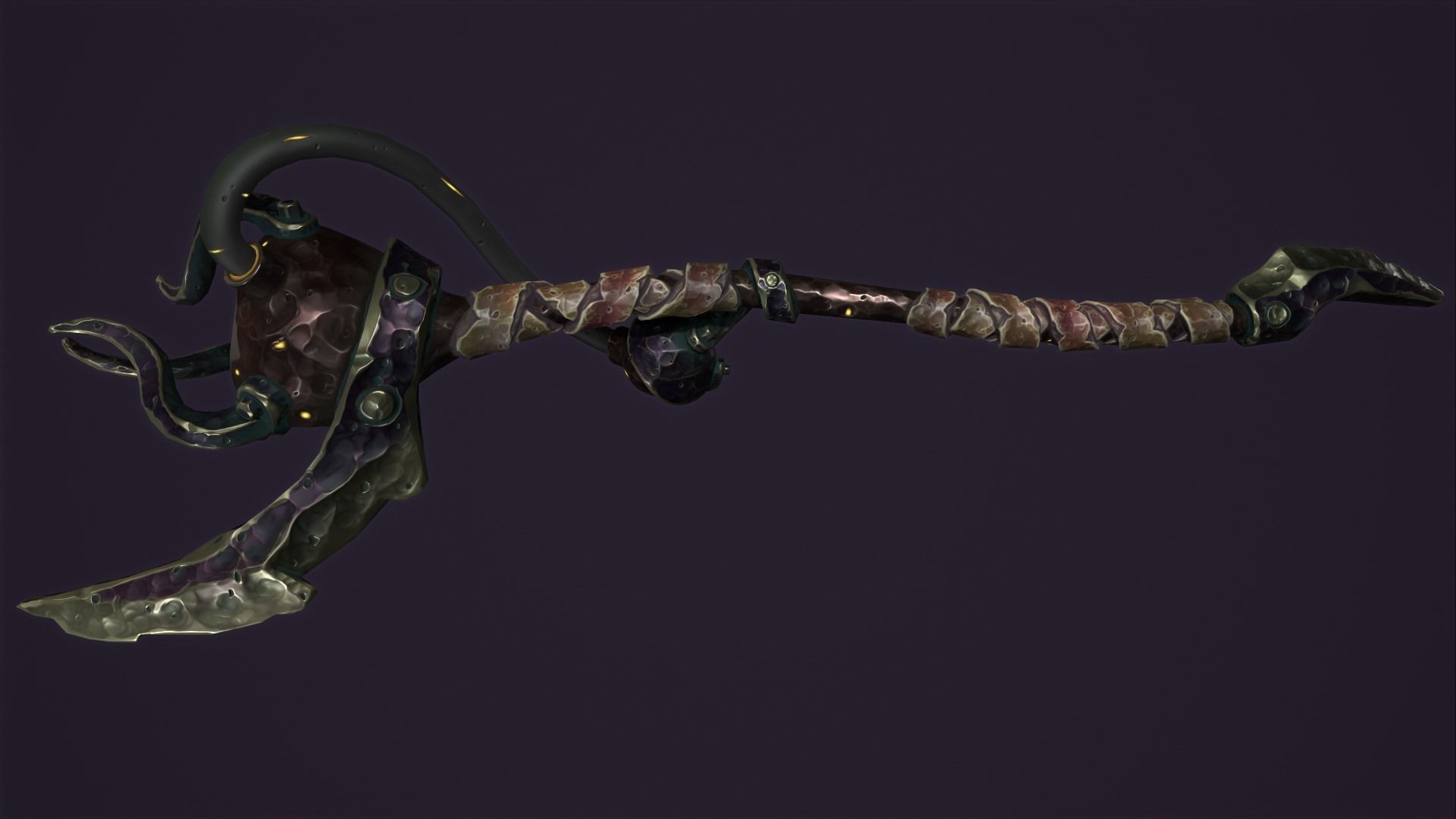 Brute staff Low-poly 3D model_14